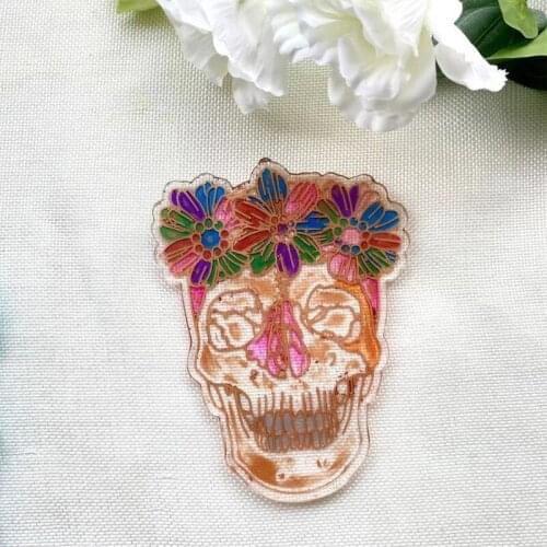 Female Skull Coaster Epoxy Resin Mold Cup Mat Casting Silicone Mould DIY Crafts Jewelry Placement Plate Decoration Mold