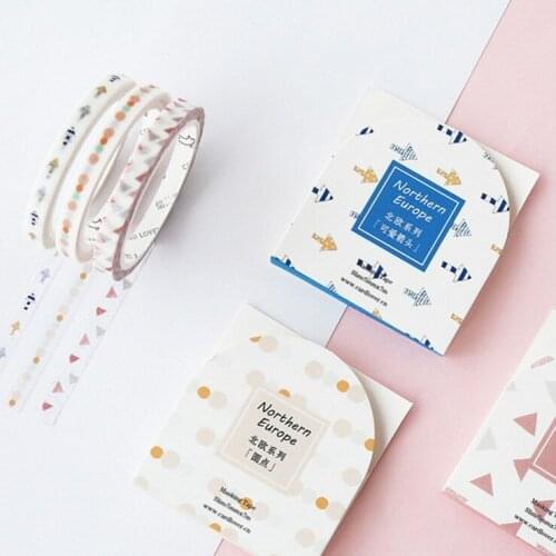 1pcs Nordic series of fine Washi tape cute arrow | air balloon 12 models 5mm * 7m