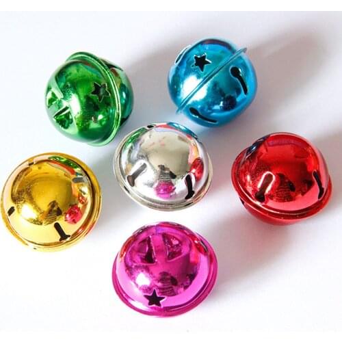 10pcs 30x26mm Colorful Charms Small Jingle Bells Fit Festival Jewelry Decor Beads