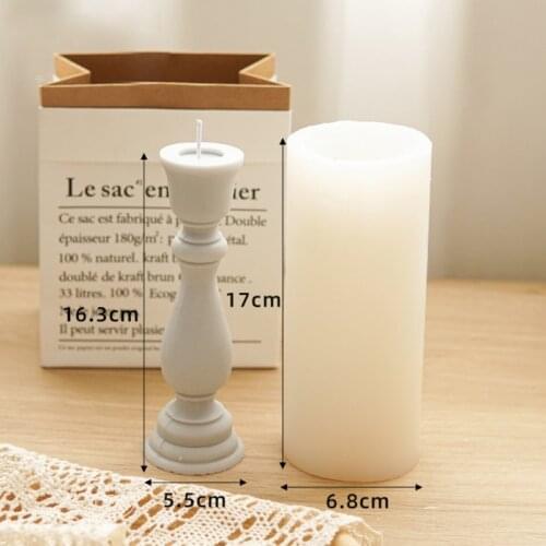 3D Cylinder Silicone Candle Mold for Candle Making Pillar Resin Mould Epoxy DIY