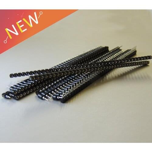 5pcs/lot 2.54mm Pin Header Female Single Row 40 Pin 2.54mm Round Pin Connector 1x40