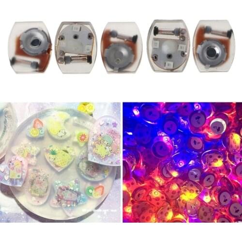 5 Pcs LED Glittering Resin Mould Filler Epoxy Resin Mold Filling Material Decorations for DIY Crafts Jewelry Making Accessories