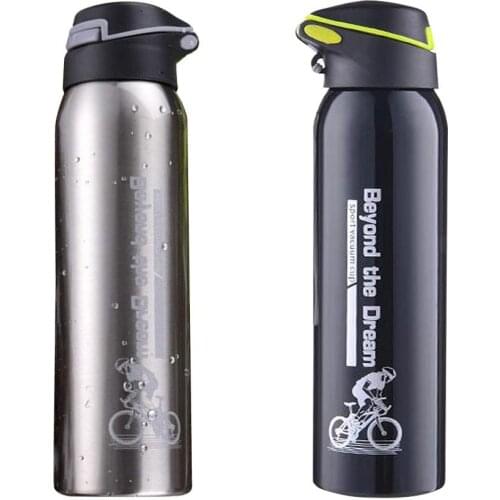 500ml Mountain Bike Riding Bicycle Water Bottles Double Stainless Steel Thermos Cup Warm-keeping Water Cup Jug Sports Kettle