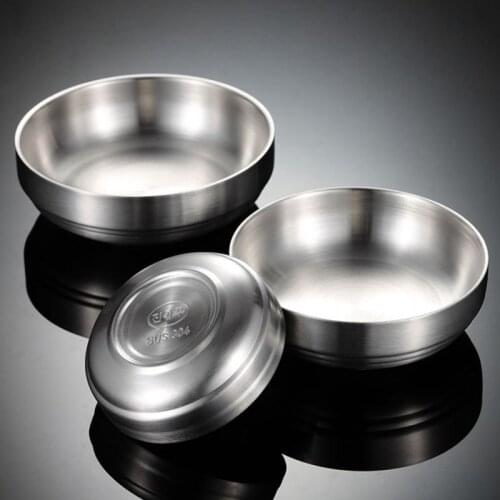 Stainless Steel Bowl Double Walled Insulated Ice Cream Bowls Mixing Bowl Metal Rice Cereal Serving Bowls for Kids Baby