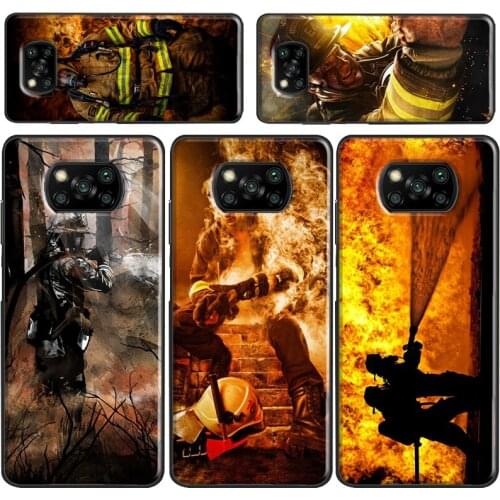 Firefighter Fire Fireman Case For Xiaomi Mi 11 Ultra 10T Pro Mi Note 10 Lite 11 Cover For POCO F3 F1 F2 M3 X3 Pro