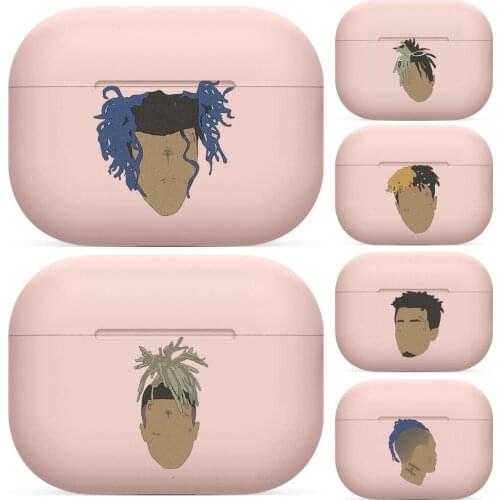Rapper xxxtentacion For Airpods 1 2 pro case Protective Bluetooth Wireless Earphone Cover For Air Pods case air pod cases Pink c