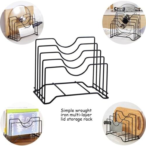 Pot Lid Holder Organizer Pot Lid Rack Storage Pan Lid Cover Cabinet Pantry Holder Rack Organizer Multifunctional Kitchen Tools