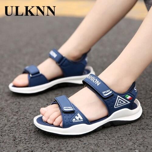 ULKNN CHILDRENS SANDALS 6 BOYS Sandals 7 Korean-style 8 Big Boy 9 BABY 10 Kids 12-Year-Old 15 CHILDRENS Beach Shoes