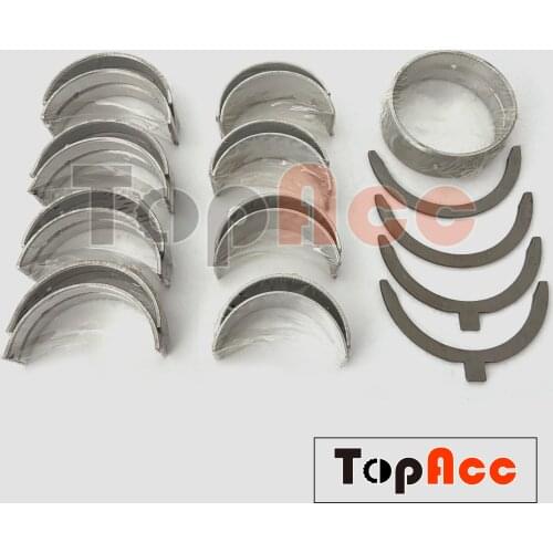 For Kubota V2203 Main Crankshaft Bearing (52mm / 60mm )& Con connecting Rod Bearing& Thrust Washer STD Bobact 7753