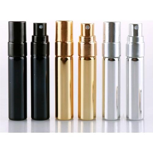 5ml Portable Uv Glass Refillable Perfume Bottle Travel Mini Aluminum Atomizer Spray Bottles Sample Empty Cosmetic Containers