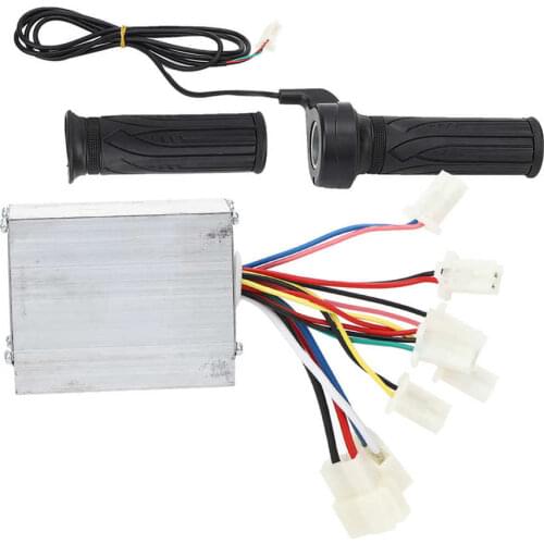 Electric Bike 24V 250W Brushed Controller Thumb Throttle Grip Set Electric Bicycle E-Bike Controller & Throttle Handlebar