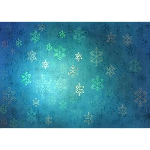 Snowflake Blue Photo Backdrop for Christmas Computer Printed Backgrounds for Children Baby Portrait Photography Props Photoshoot