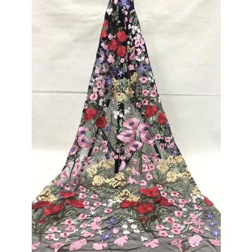 Nice looking Fashion embroidery Tulle Fabric SYJ-99214 French Tulle Lace Fabric