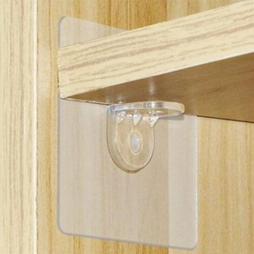 6PCS Hook No-perforating Wardrobe Laminated Partition Nail-free Adhesive Layer Support Strong Non-Trace Weight Support Shelf