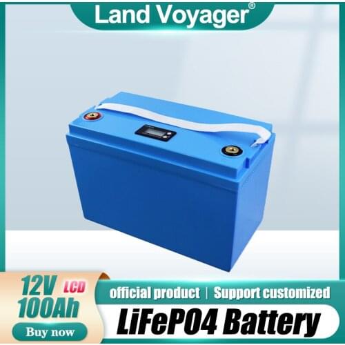 12V 100Ah 120Ah LiFePO4 Battery 12.8V Lithium Power Batteries 3000 Cycles For RV Campers Golf Cart Off-Road Off-grid Solar Wind