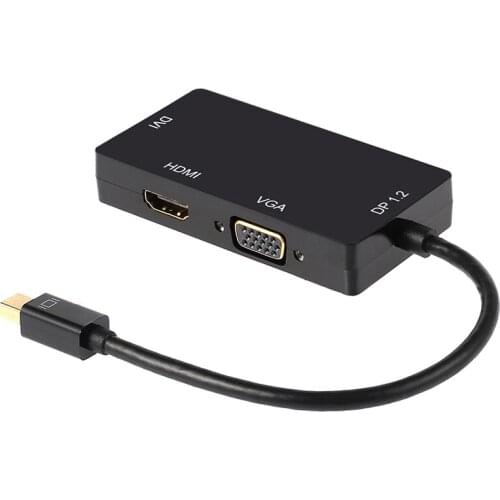 Mini Display Port Thunderbolt to DVI VGA HDMI Adapter For Pro Mac Air