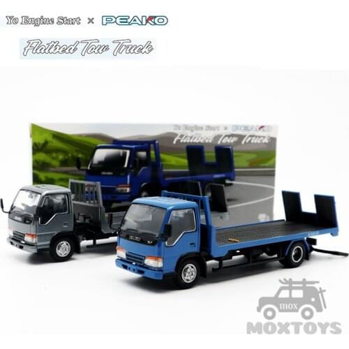 YES 1:64 Isuzu ELF Wrecker Tow Truck Dark Grey/Blue Diecast Model Car