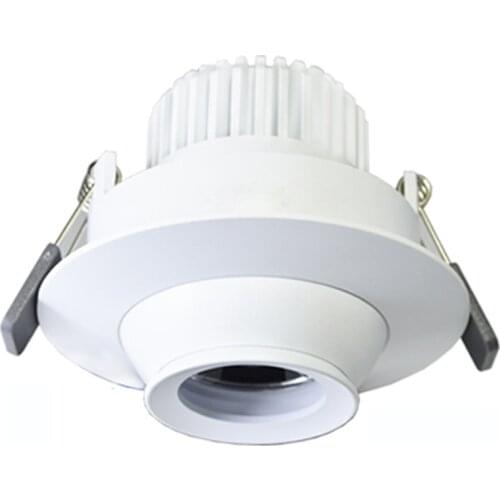 7w cob round led gimbal recessed spotlights with white trim spring clips
