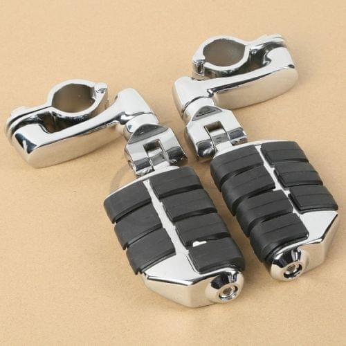 Motorcycle 1-1/4" 32mm Highway Foot Peg Footpeg Footrest Mount For Harley Road King Street Glide Universal