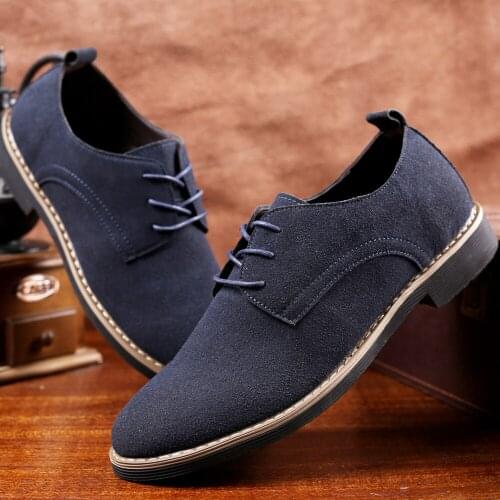 Chaussure Homme Shoes Men Oxfords Dress Shoes Men Formal Wedding Shoes Cow Suede Plus Size Derby Prom Shoes Mocassin Homme