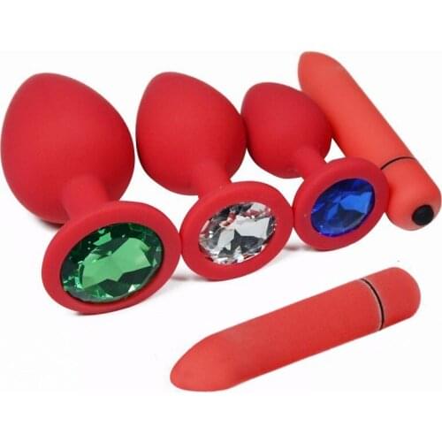 Soft Silicone Anal Butt Plug Prostate Massager Adult Gay Products Anal Plugs Dildo Erotic Bullet Vibrator Sex Toys For Men Women