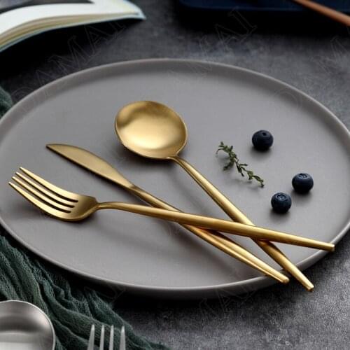 European Gilded Knife and Fork Set Creativity Western Restaurant Steak Cutlery Sets Home Dining Table Gold Kitchen Accessories