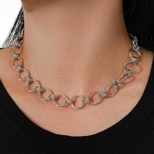 New Fashion Circle Chain Clavicle Necklace for Women Round Necklace Choker Necklace Jewelry Gifts
