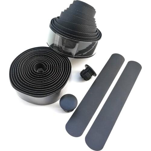 Road Bicycle Hexagon Basketball Pattern PU Leather Handlebar Tapes Non-slip Sweat-absorbent Shock-absorbing Strap Handlebar Wrap