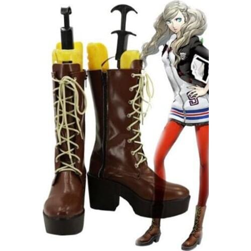 P5A the Day Breakers Persona 5 Anne Takamaki Cosplay Shoes Boots Halloween Party Boots for Adult Women Shoes Accessories