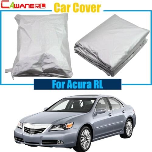 Cawanerl Gray Car Cover Sun Shade Rain Snow Resistant Protection Cover Anti UV For Acura RL