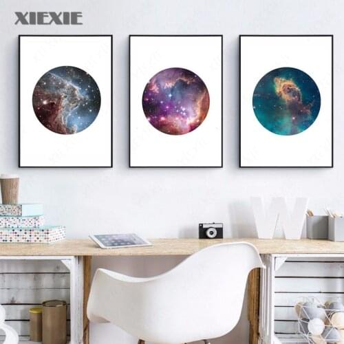 Modern Astronomy Galaxy Canvas Art Print and Poster Home Wall Decor Galaxy Space Canvas Painting Wall Art Picture Home Decor
