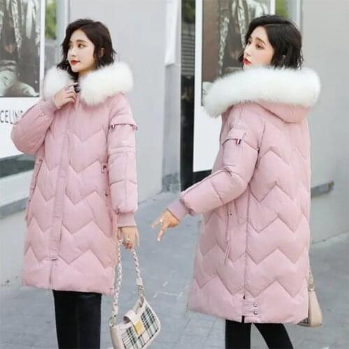 Winter new style down padded jacket women mid-length loose padded padded jacket women 2021 padded jacket