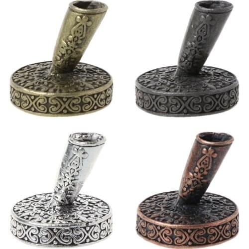 Vintage Metal Round Insertion Pen Holder for Feather Quill Dip Pens School Office Supplies Stationery Student Gift