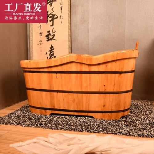 High Quality Bathtub Barrel Wooden Bath Barrel Solid Wood Bath Tub Bathtub For Adult Shower Cushion Security Seat Support