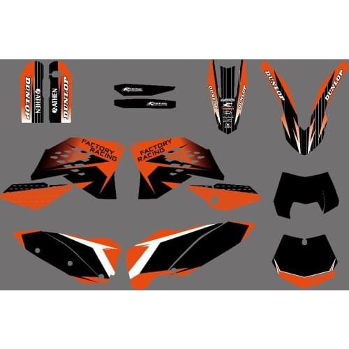 0300 NEW TEAM GRAPHIC WITH MATCHING BACKGROUNDS FOR SX SXF 125-525 150 200 250 300 350 400 2007-2010 All MODEL EXC XC 2008-2011