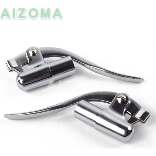 1 Pair Motorcycles Chrome Handlebar Control Levers 1" 25mm Brake Clutch for Harley Dyna Touring Sportster Bobber Cafe Racer