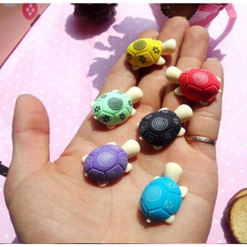 10 PCS Turtle Shaped Pencil Eraser For Kids Students Rubber Erasers Cleansing Stationery Product Children Office School Supplies