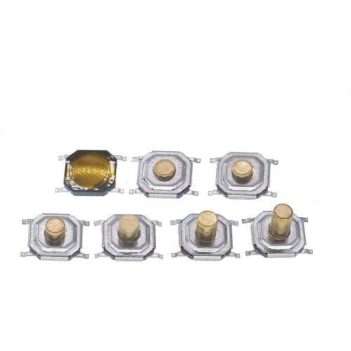 100PCS 4*4mm push botton switches tact key 0.8mm 1.5mm 1.7mm 2.0mm 2.5mm 3.0mm 3.5mm 4.3mm H 4x4mm Tape and Reel