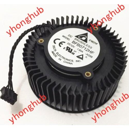 Delta Electronics BFB0712HF DC 12V 1.8A 65x65x24mm 4-wire Server Cooling Fan