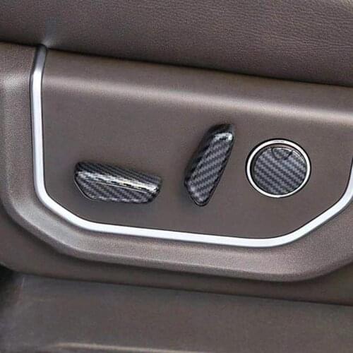 Car Interior Accessories Modified Seat Adjustment Switch With ABS Carbon Fiber For 2017-2020 Ford Raptor F150