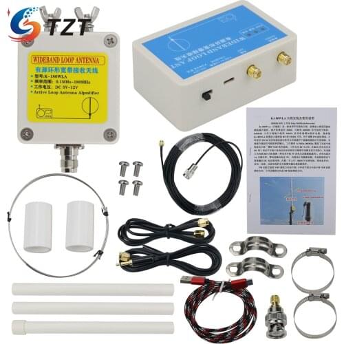 TZT 2021 new version K180WLA 0.1M-180MHz Active Loop Broadband with Receiving Antenna Kit For SDR Radio