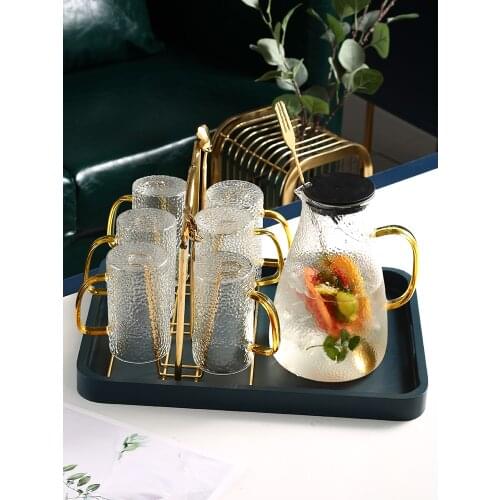 Household Northern Europe Glass Teapot High Temperature Resistance Handle Design Removable Tea Shelf Tea Set