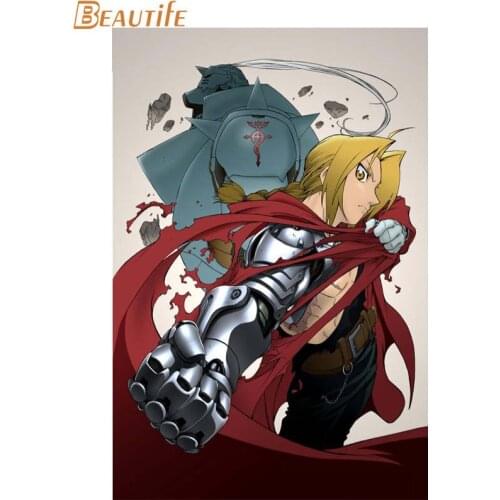Custom Fullmetal Alchemist Poster Cloth Silk Poster Home Decoration Wall Art Fabric Poster Print 30X45cm,40X60cm.50X75cm,60X90cm