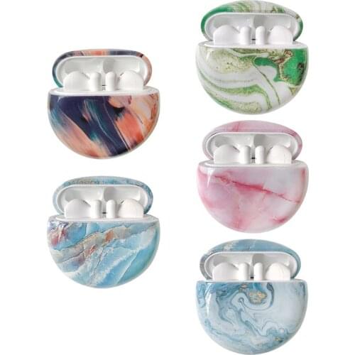 Marble Pattern Headset Case Hard PC Protective Cover for Huawei-Freebuds 3