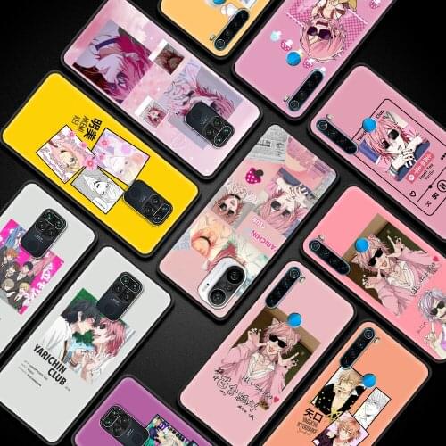 Anime Yarichin Club Phone Case for Redmi Note 8 8T 9T 9 7 Pro 9A 8A 7A Note 10 Pro MAX K40 Pro Plus Silicone Soft TPU Cover