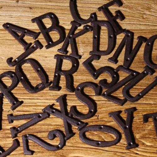 Gate Digits 0 to 9 iron Number Tag Numeral Door Plaque House Drawer Sign Plating Hotel Home Office Sticker Address Door Label