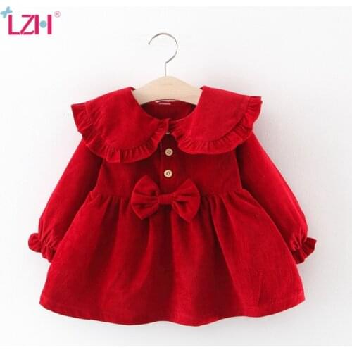 Baby Girls Dress Autumn Winter Toddler Girl Long Sleeve Bow Cute Princess Dress For Baby Party Newborn Infant Dress Kids Clothes