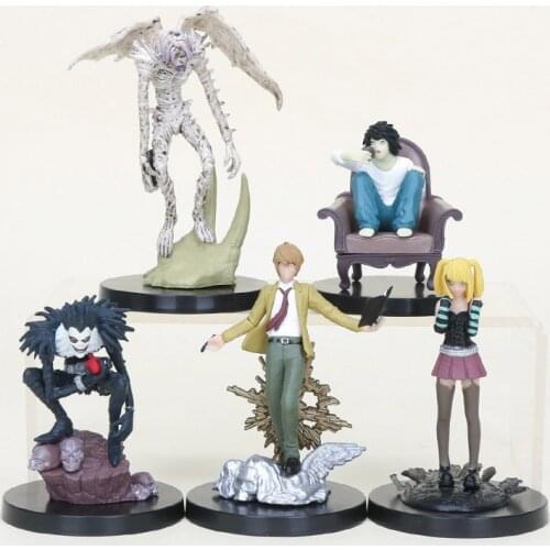 5pcs/set Anime Death Note figure Yagami L Ryuuku Misa Rem PVC Action Figure Model Toy christmas Toys kids present