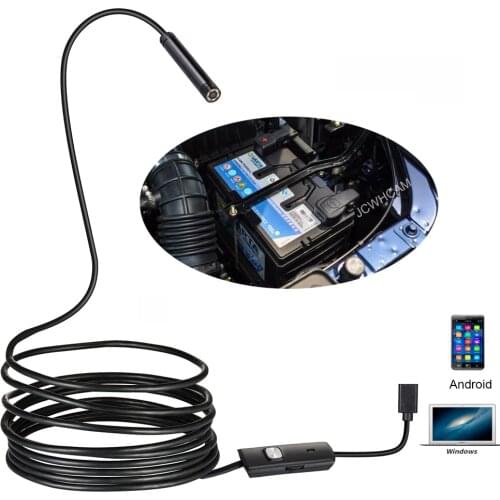 Endoscope 8mm Lens USB Android Endoscope Camera 1m/2m/5m/10m Cable Waterproof Led Car Inspection Camera Snake Tube Endoskop