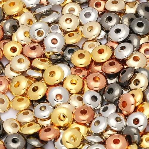 5x2mm/6x2mm/8x4mm 200/400Pcs Round Abacus Beads Mixed Color CCB Loose Beads Accessories For Jewelry Making DIY Earrings Necklace